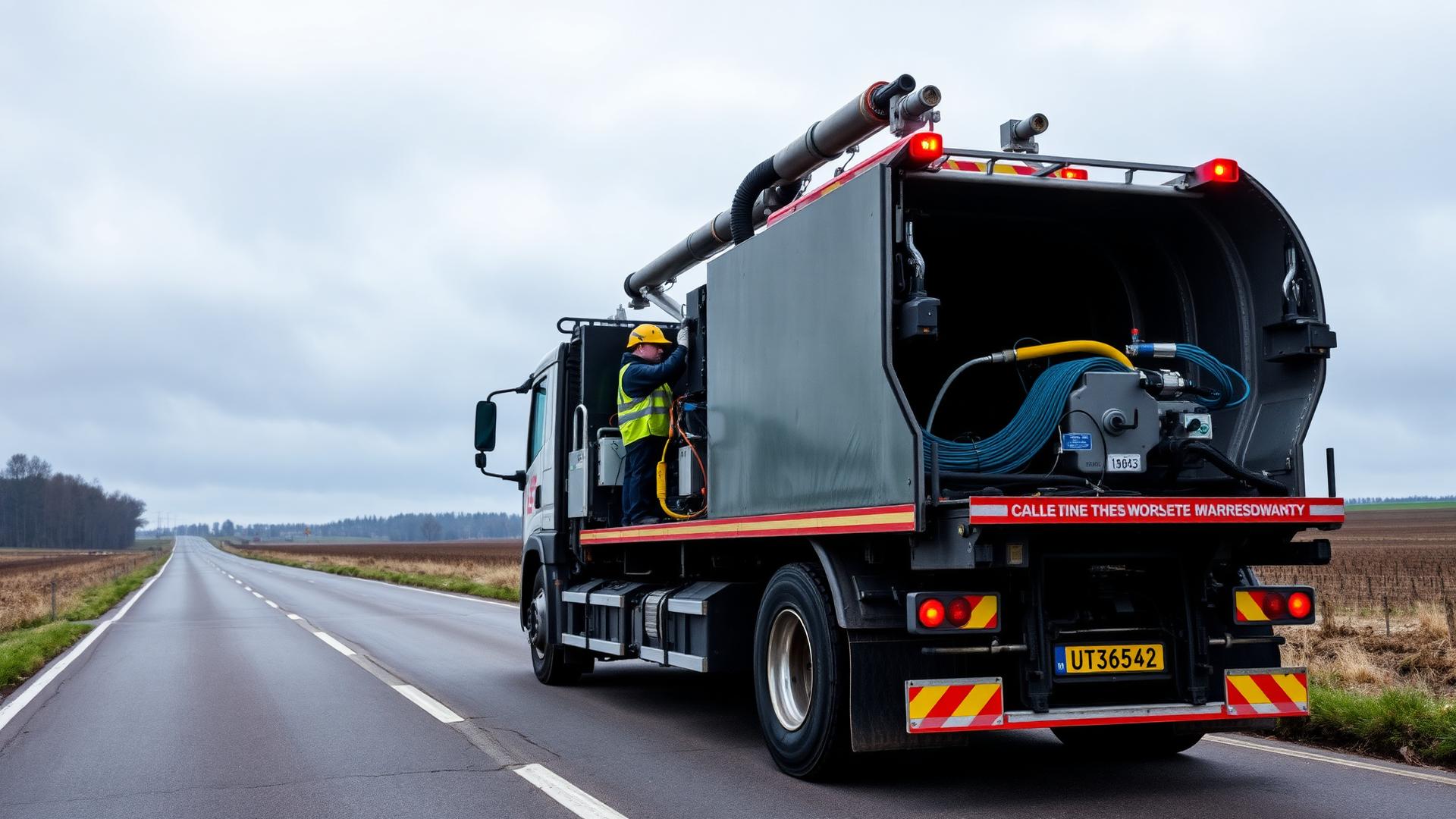 Fiberblåsning med mobil kompressor