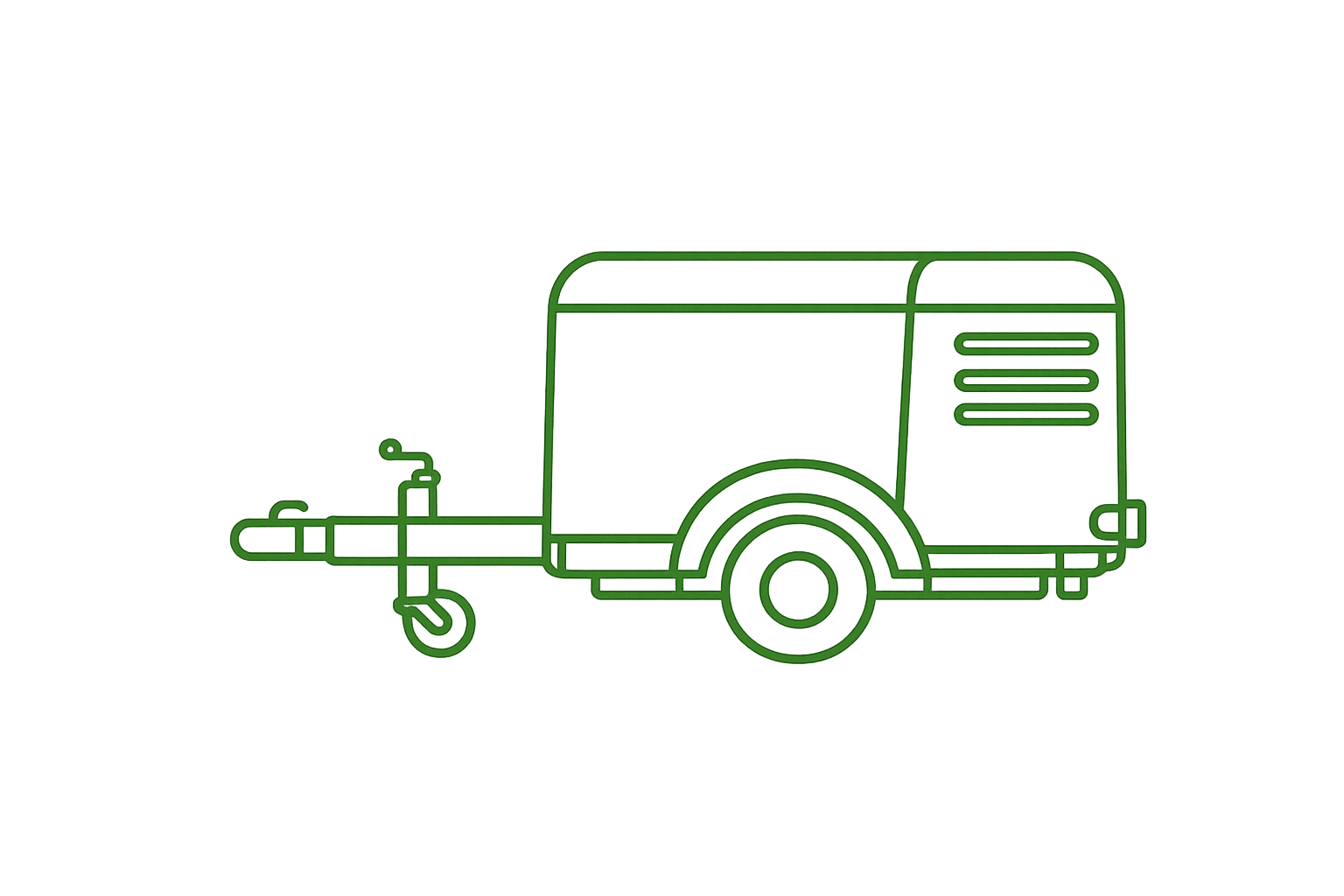 Mobil kompressor på trailer